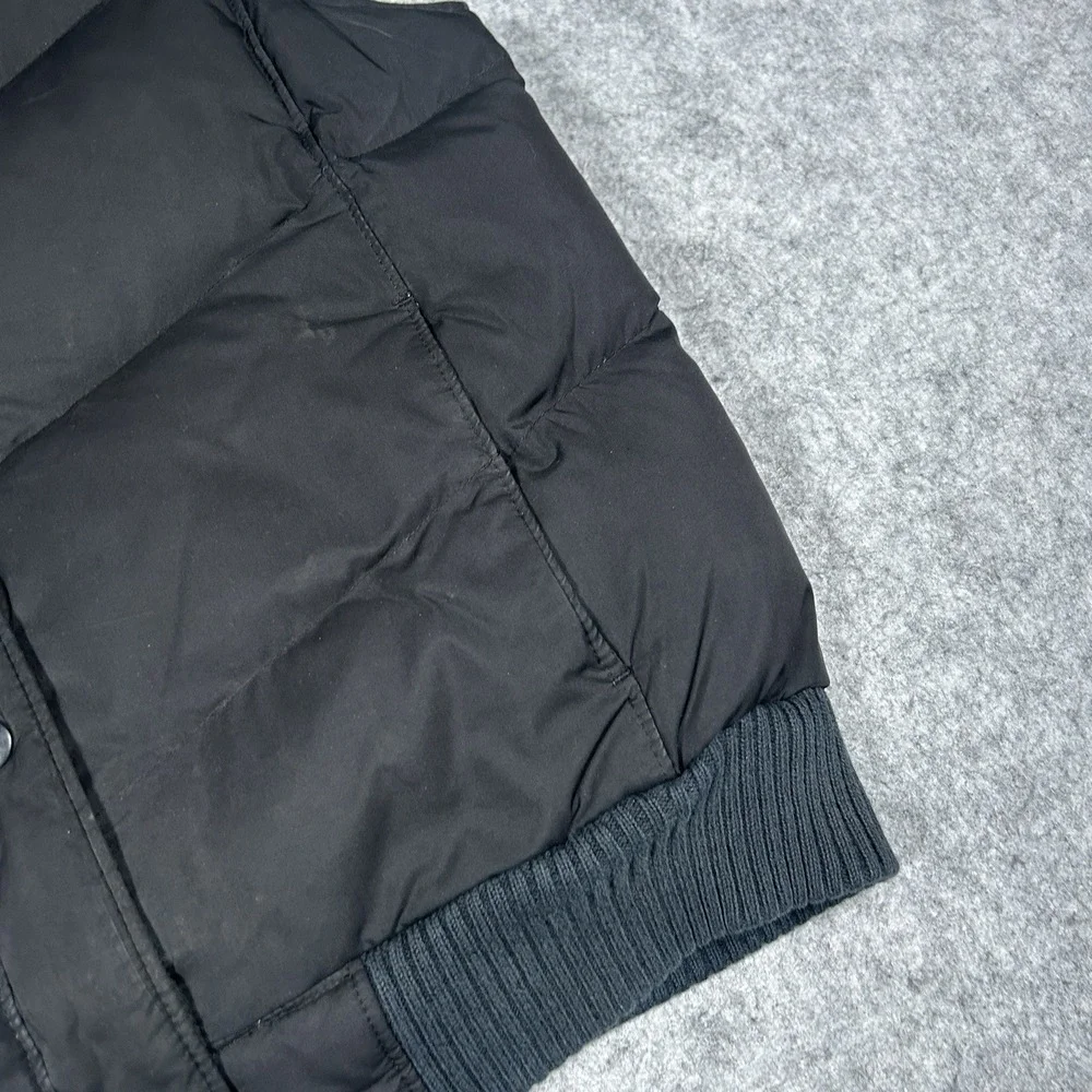 Gap Puffer Vest Men's Size Small Black Down Sleeveless Buttoned - Picture 7 of 11